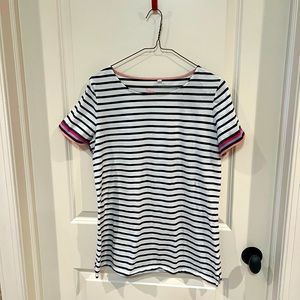 Boden t shirt, white & black striped